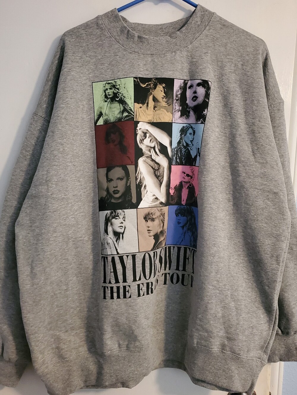 Taylor Swift The Eras Tour Official Gray Crewneck Sweatshirt XL